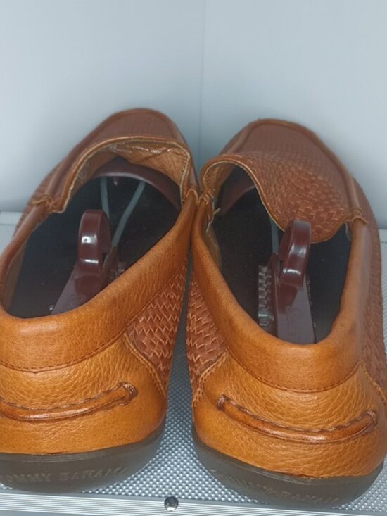 TOMMY BAHAMA Naples Driver Loafers Men\'s 11 M Brown Woven Leather Slip On main image 4